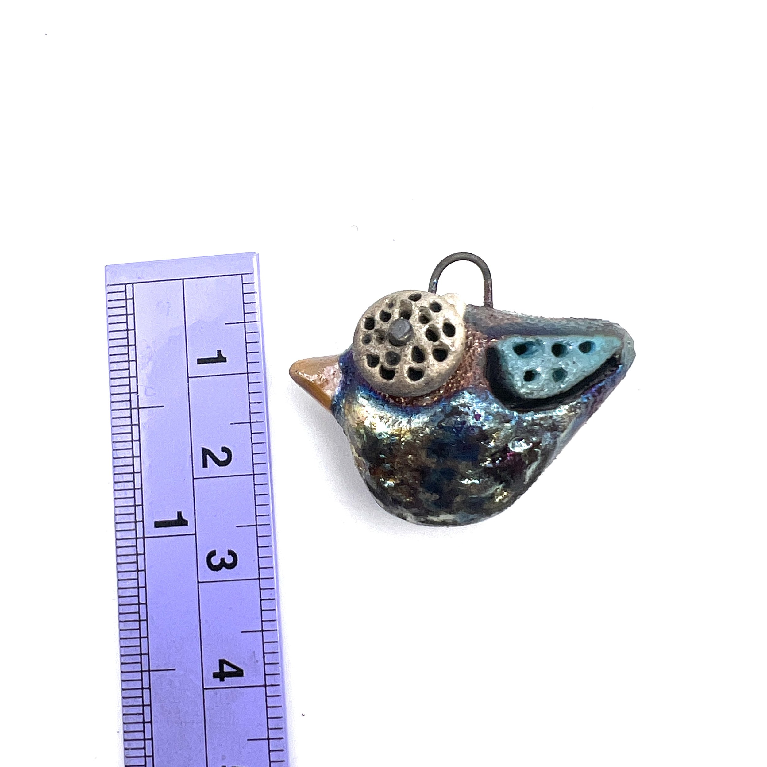 Raku Angel Pendant Ceramic Jewelry Supply Handmade by